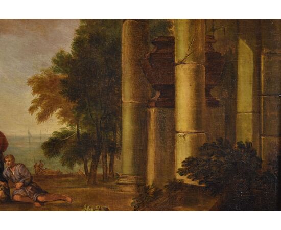 Coastal landscape with architectural ruins, Jacob de Heush (Utrecht 1657 – Amsterdam 1701)