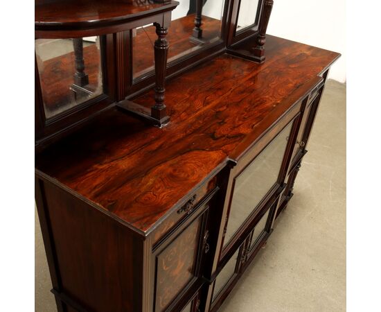 English Sideboard with Hutch, Second Half of the 19th Century