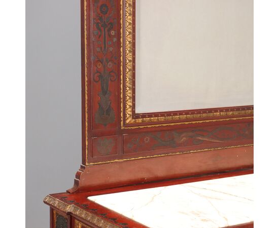 Console with Mirror Italy Late 19th Century
