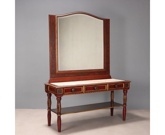 Console with Mirror Italy Late 19th Century