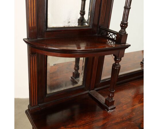 English Sideboard with Hutch, Second Half of the 19th Century