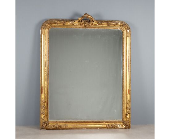 Gilded Mirror France Second Half 19th Century