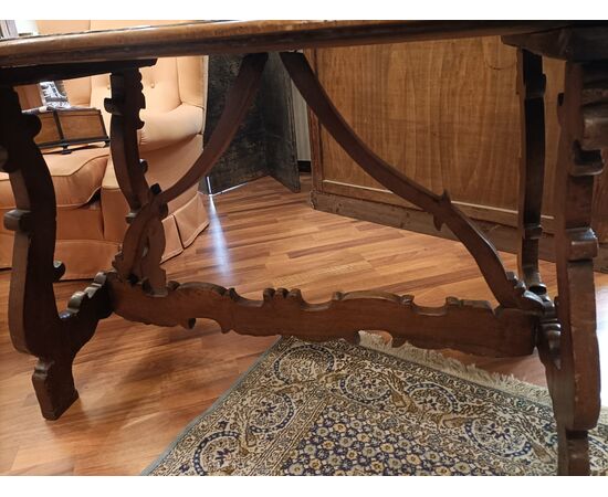 Solid walnut refectory table