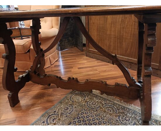 Solid walnut refectory table