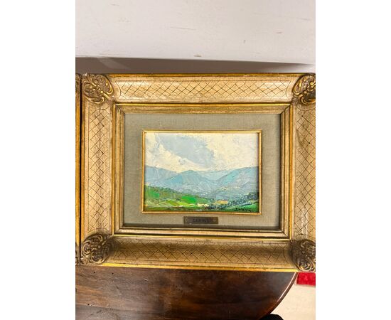 Coppia di dipinti '900 paesaggio francesi firmati Sarinè, 33x27cm