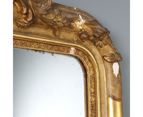 Gilded Mirror France Second Half 19th Century