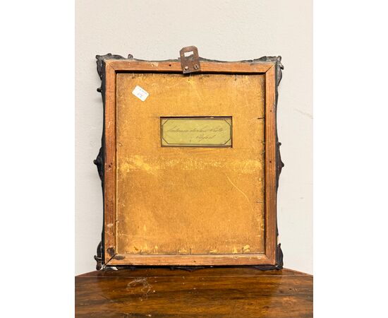 Antique 19th-century oil on copper 'Madonna of San Sisto' 27x22cm