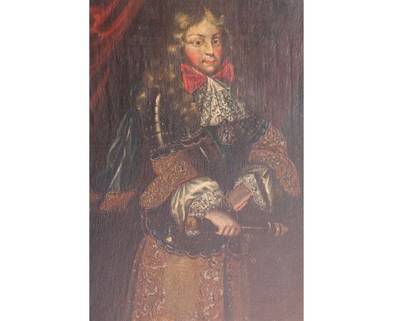 Circle of Laurent Dufour, 1601 - 1679; Portrait of Vittorio Amedeo II of Savoy as a child, oil on canvas