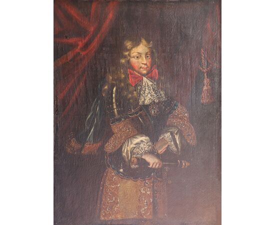 Circle of Laurent Dufour, 1601 - 1679; Portrait of Vittorio Amedeo II of Savoy as a child, oil on canvas
