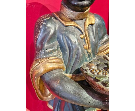 Moor servant sculptures in 18th century Venice