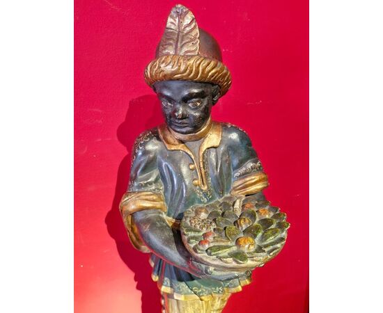 Moor servant sculptures in 18th century Venice