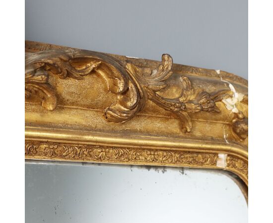 Gilded Mirror France Second Half 19th Century