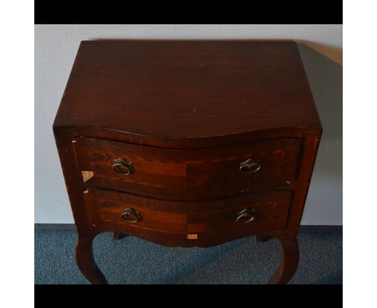 Walnut bedside table