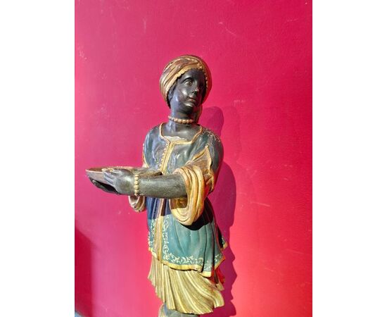 Moor servant sculptures in 18th century Venice