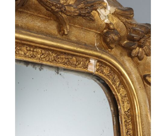 Gilded Mirror France Second Half 19th Century