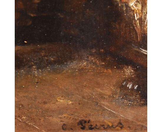 ANTIQUE PAINTINGS OF WOMAN READING, FEMALE PORTRAITS, OIL ON PANEL, NINETEENTH CENTURY (QR684)