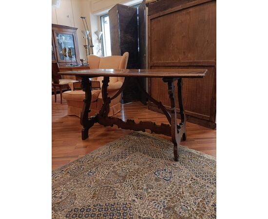 Solid walnut refectory table