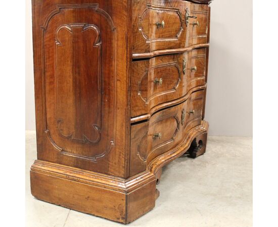 Antico canterano cassettone comò in noce - Italia epoca '600 Parma