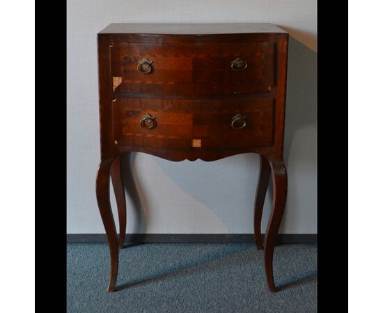 Walnut bedside table