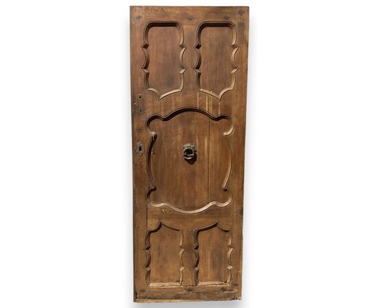PTCI506 - Walnut entrance door, 18th century, dimensions cm W 91 x H 235