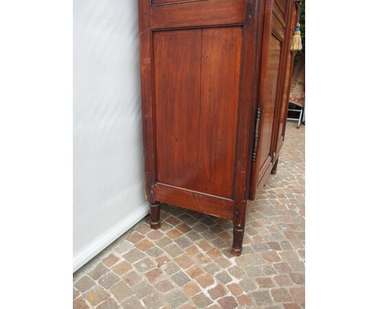 SMALL TWO-DOOR WALNUT WARDROBE LOUIS XVI STYLE FRANCE cm 106x45xH204