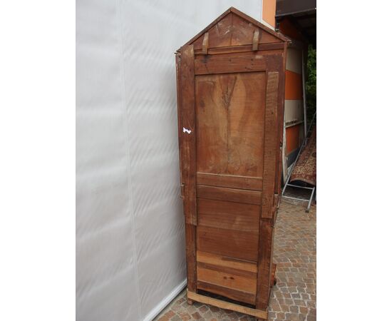 Directory style walnut wall-mounted prie-dieu, early 19th century, French origin, cm L61xP49xH195