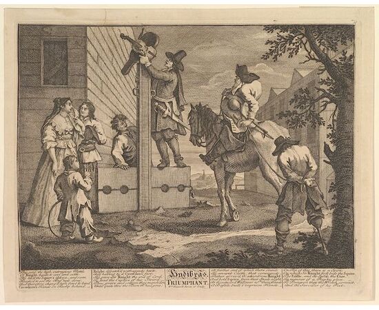 Hudibras Triomphante (dal poema di Samuel Butler), William Hogarth (Londra 1697 - 1764) Scuola di