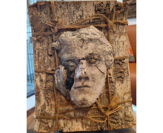 Rara scultura di Pan in gesso cera e nerofumo