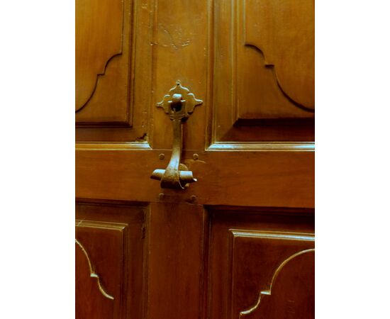 PTCI472 - Baroque walnut entrance door, 18th century, dimensions cm W 104 x H 230