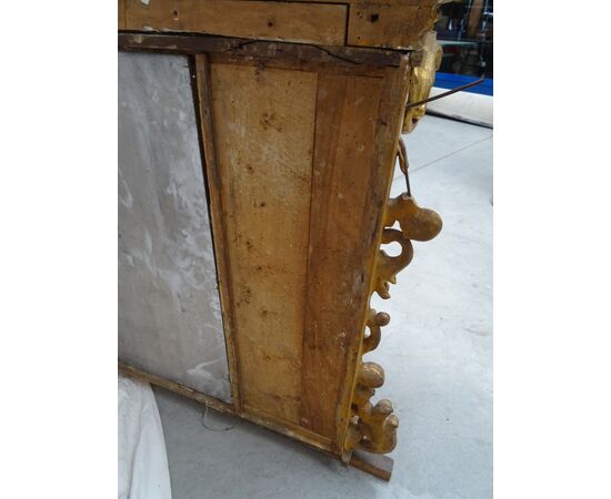 Importante consolle in gesso e legno dorato Piemonte primi 1800 Torino