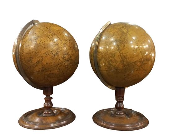 Pair of Victorian table globes