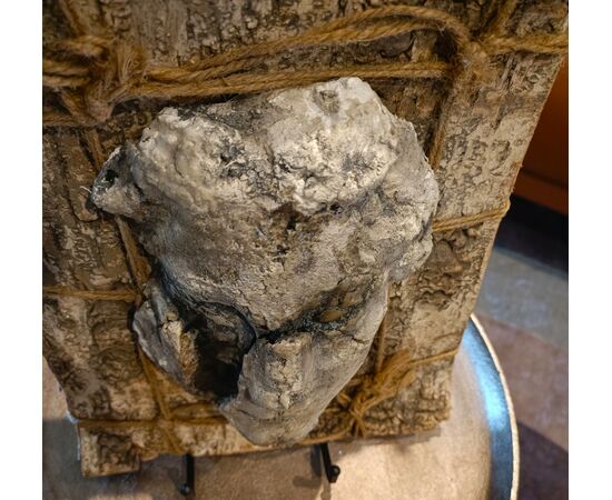 Rara scultura di Pan in gesso cera e nerofumo