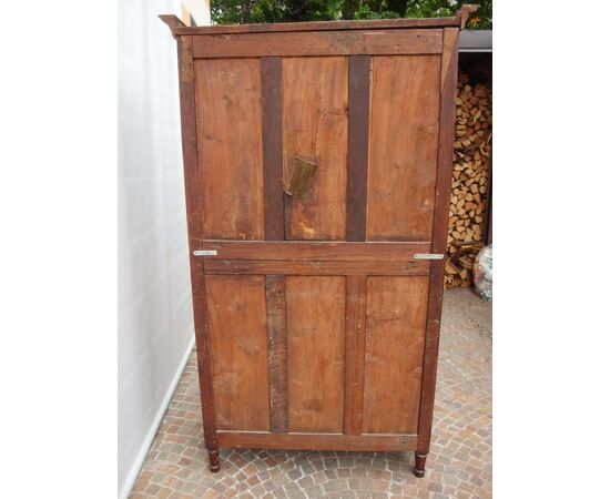 SMALL TWO-DOOR WALNUT WARDROBE LOUIS XVI STYLE FRANCE cm 106x45xH204