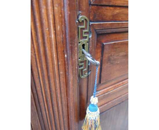 SMALL TWO-DOOR WALNUT WARDROBE LOUIS XVI STYLE FRANCE cm 106x45xH204