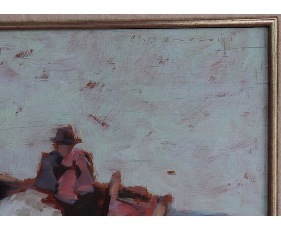 Carlo Domenici - (Livorno 1897 - 1981) Carro con buoi