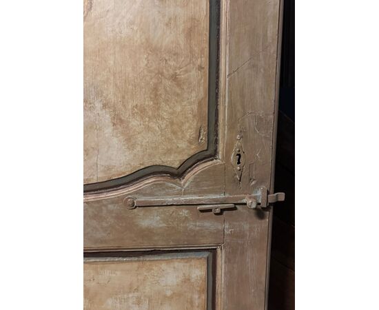 PTL715 - Antique double-sided lacquered door, 18th century, dimensions cm W 100 x H 200