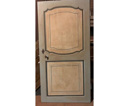 PTL715 - Antique double-sided lacquered door, 18th century, dimensions cm W 100 x H 200