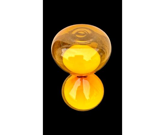 Blown glass hourglass. Murano.