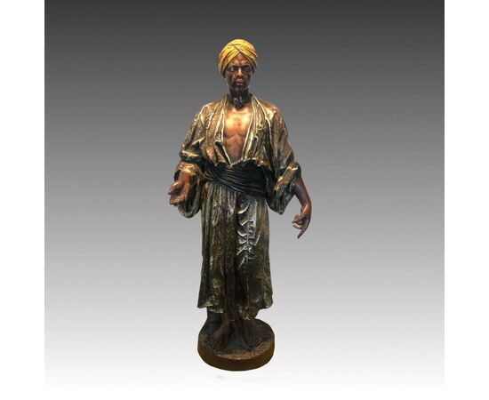 Antique French Moor sculpture from the early 1900s     