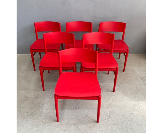 Gruppo di 6 sedie mod. Neve by Piero Lissoni per Porro
