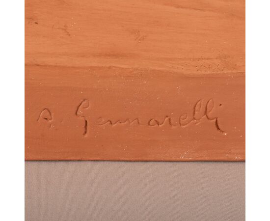 SCULTURE ART DECO IN TERRACOTTA, DONNE CON ANFORA, AMEDEO GENNARELLI, SCULTORE ITALIANO. (STTE98)