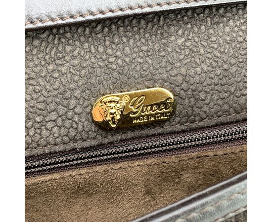 GUCCI Borsa a Tracolla Vintage in Pelle Col. Marrone Horsebit 1955 S