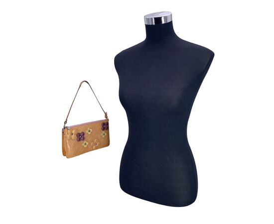 LOUIS VUITTON Pochette in Pelle Lucida Col. Beige Lexington S