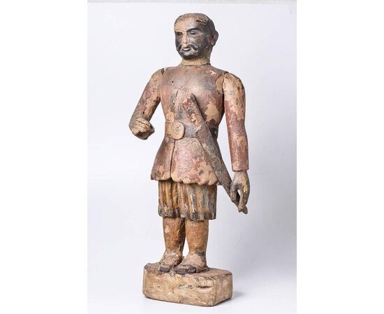 Antica scultura in legno Indiana - n.811