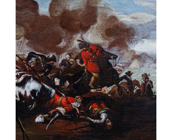 Neapolitan school of the 17th century, Battle scenes between Christians and Turks