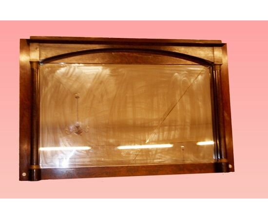 Grande specchiera stile Impero in mogano del 1800