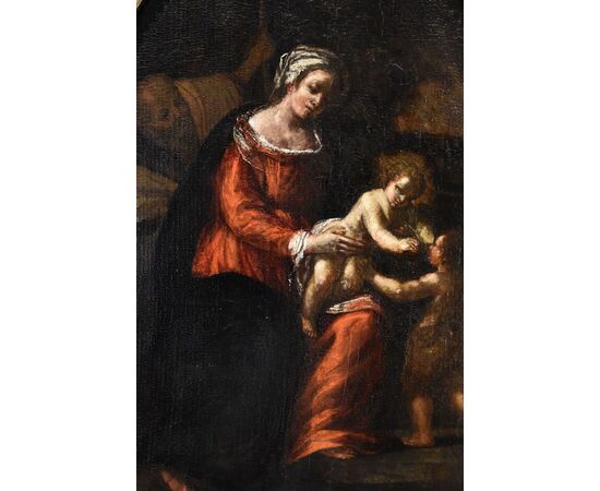 Sacra Famiglia con San Giovannino, Ippolito Scarsella (Ferrara, 1550 circa - 1620) bottega