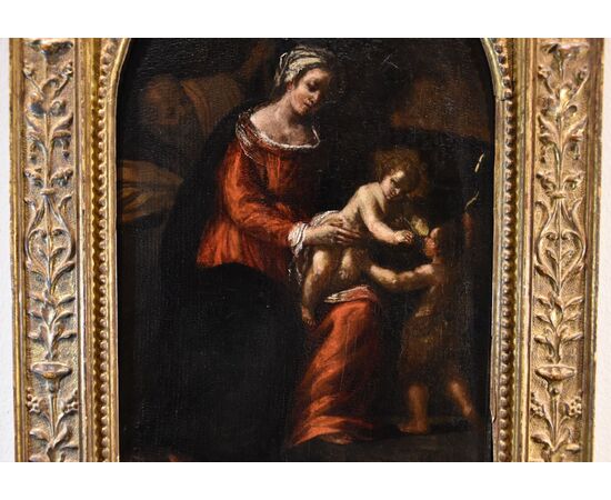 Sacra Famiglia con San Giovannino, Ippolito Scarsella (Ferrara, 1550 circa - 1620) bottega