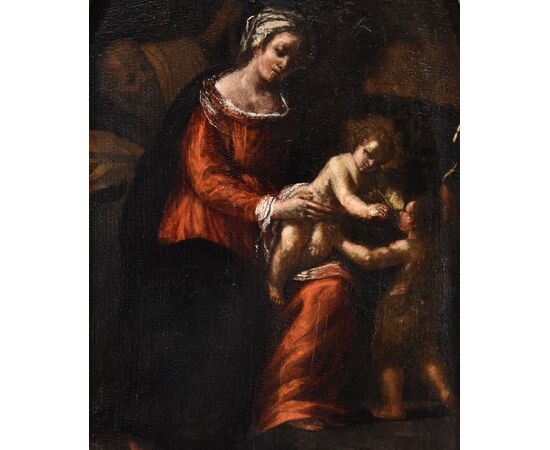 Sacra Famiglia con San Giovannino, Ippolito Scarsella (Ferrara, 1550 circa - 1620) bottega