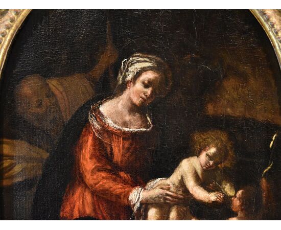 Sacra Famiglia con San Giovannino, Ippolito Scarsella (Ferrara, 1550 circa - 1620) bottega